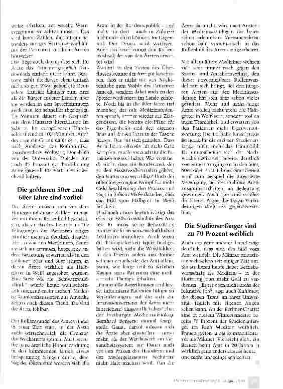 Vorschauseite 2: Der Rollenwandel des Arztes