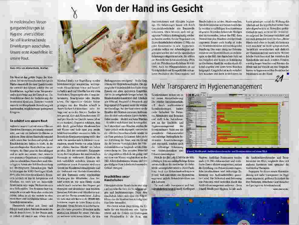 Vorschauseite 1: Von der Hand ins Gesicht