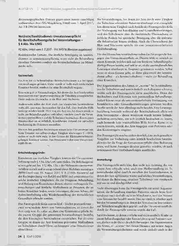 Vorschauseite 2: Ausgewählte Rechtsprechung zu Gesundheit und Pflege