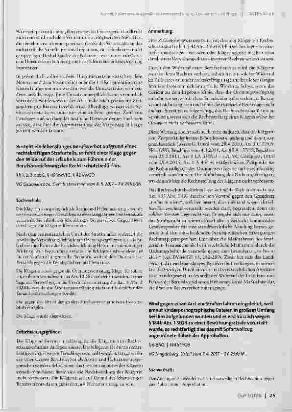 Vorschauseite 3: Ausgewählte Rechtsprechung zu Gesundheit und Pflege