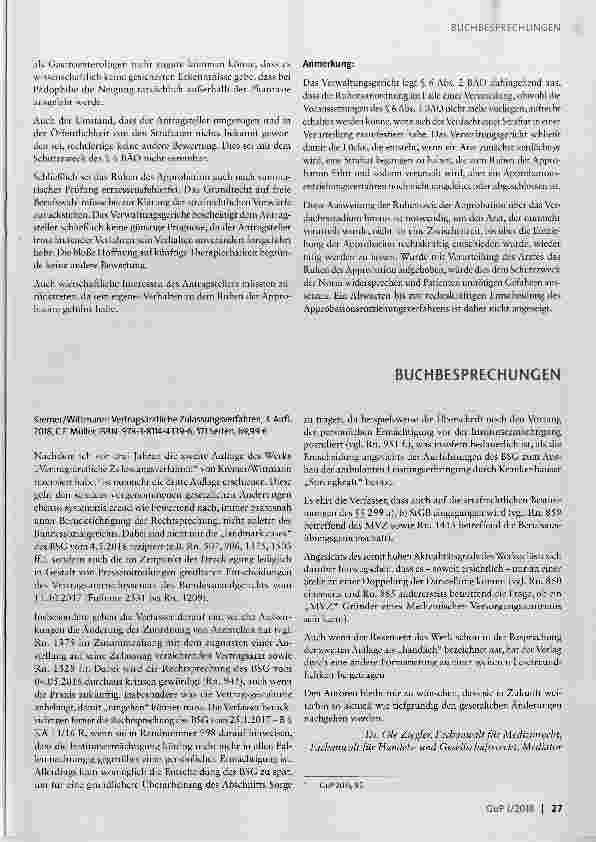 Vorschauseite 5: Ausgewählte Rechtsprechung zu Gesundheit und Pflege