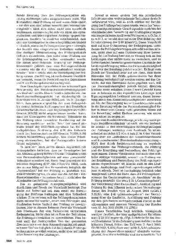 Vorschauseite 4: ZUM PERSONALVERTRETUNGSRECHTAusschluss einer Personalratsbeteiligung