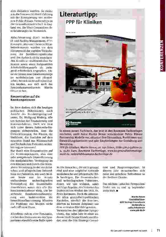 Vorschauseite 2: Die alten Modelle genügen nicht mehrEs müssen neue Formen der Investitionsfinanzierung gefunden werden