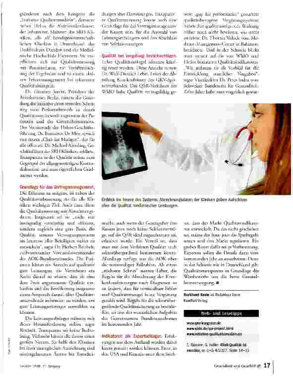 Vorschauseite 2: Die Klinik-Qualität durchleuchten