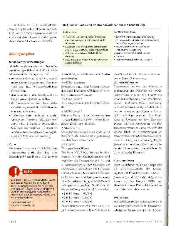 Vorschauseite 3: S-E-T®- Sling-Exercise-Therapie Konzepte stellen sich vor - auf der Basis des pt Konzepte-Fragebogen