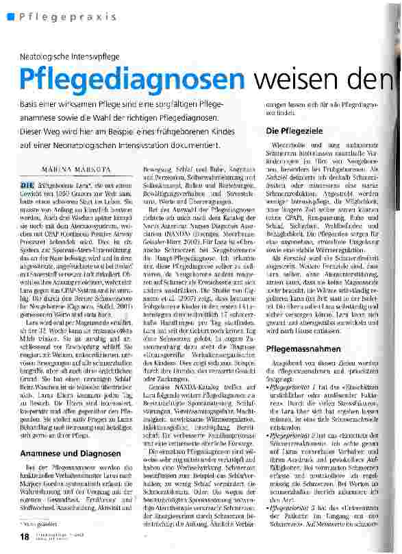 Vorschauseite 1: Pflegediagnosen weisen den Weg