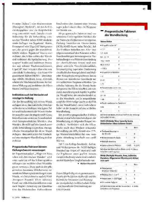 Vorschauseite 2: Aktive Wundauflagen beschleunigen verzögerte Wundheilung