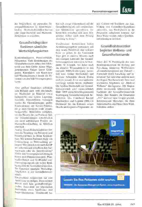 Vorschauseite 3: Die Gesundheitsbranche sucht fähige Köpfe