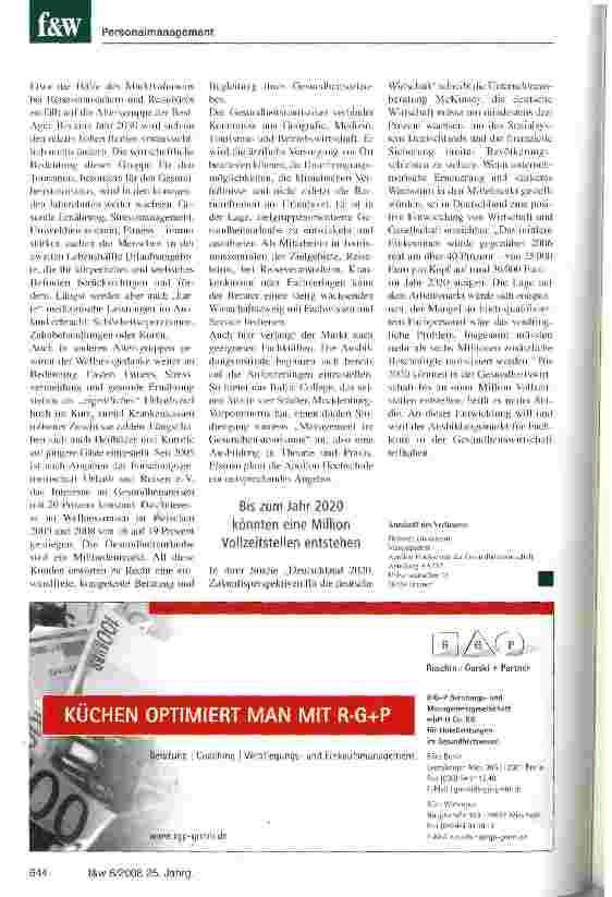 Vorschauseite 4: Die Gesundheitsbranche sucht fähige Köpfe