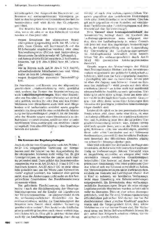 Vorschauseite 3: Das neue Beamtenstatusgesetz