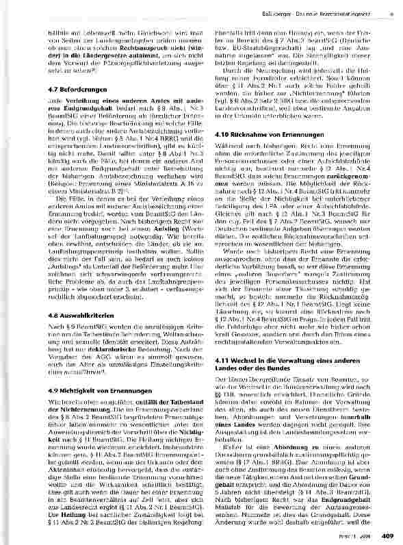 Vorschauseite 6: Das neue Beamtenstatusgesetz
