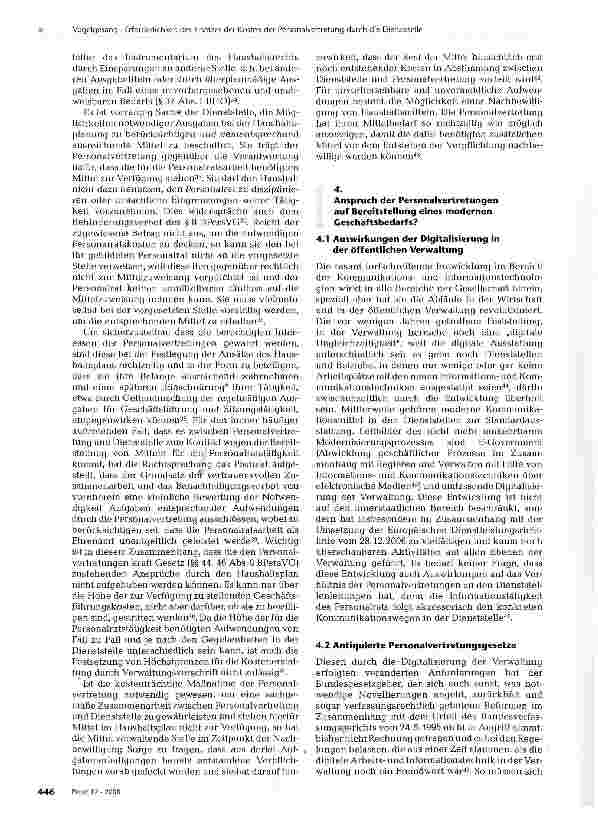 Vorschauseite 3: Erforderlichkeit des Ersatzes der Kosten der Personalvertretung durch die DienststelleEIN DAUERKONFLIKT ZWISCHEN DIENSTSTELLE UND PERSONALVERTRETUNG