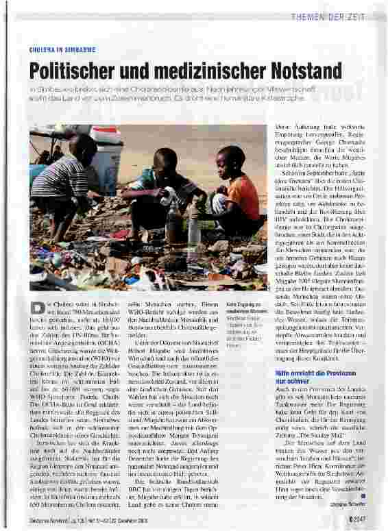 Vorschauseite 1: Politischer und medizinischer Notstand