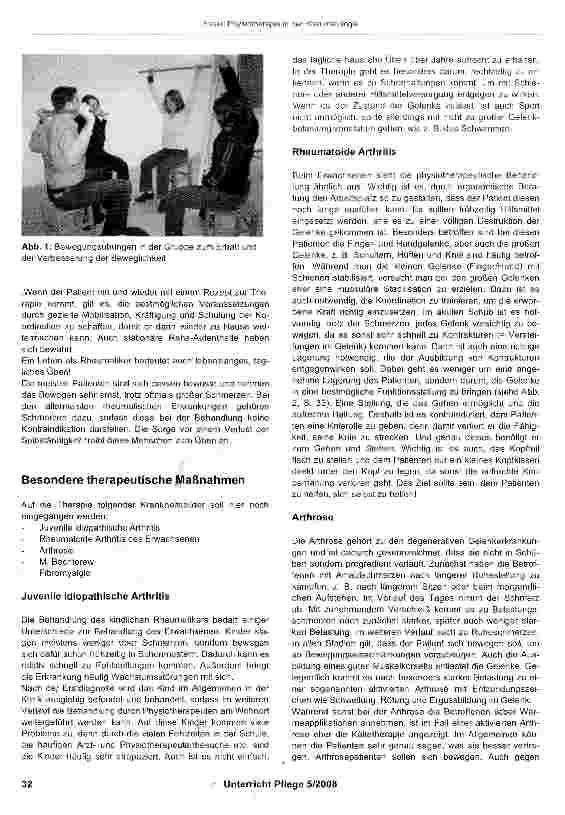 Vorschauseite 3: Physiotherapie in der Rheumatologie