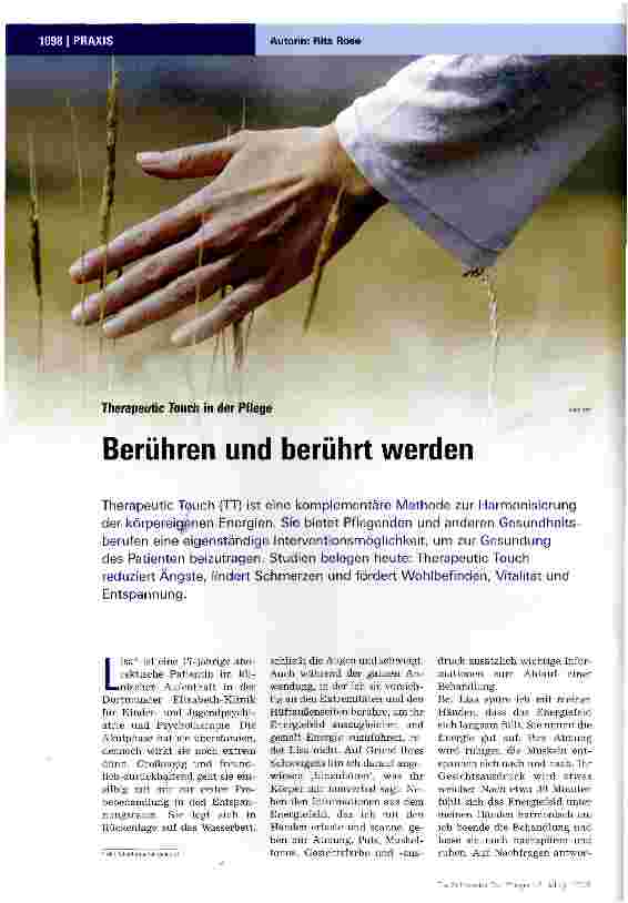 Vorschauseite 1: Berühren und berührt werden