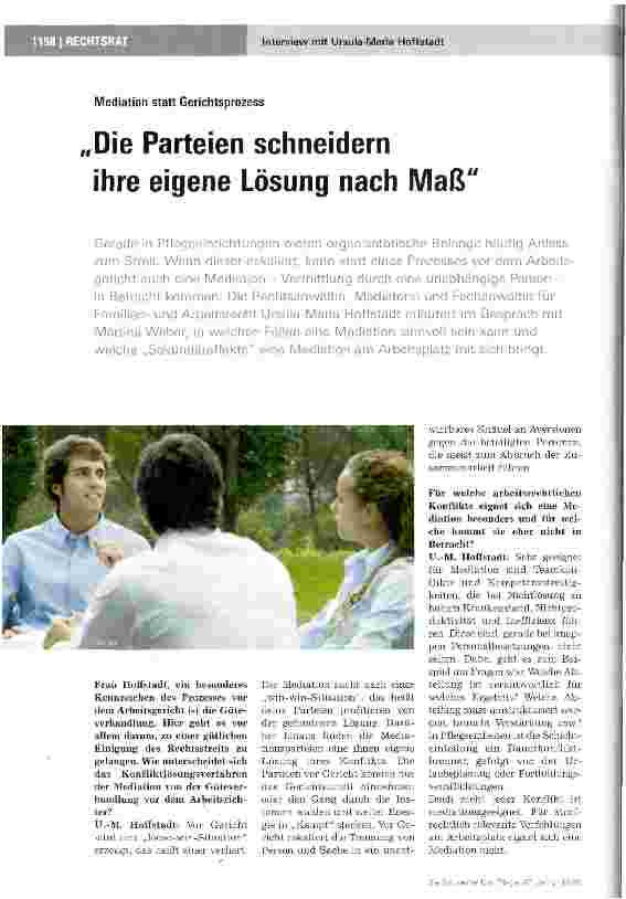 Vorschauseite 1: Die Parteien schneidern ihre eigene Lösung nach Maß