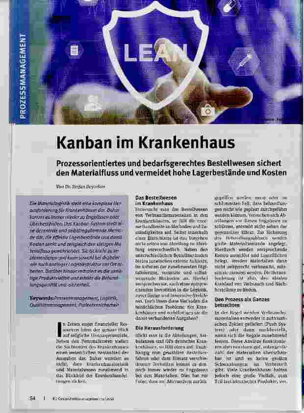 Vorschauseite 1: Kanban im Krankenhaus