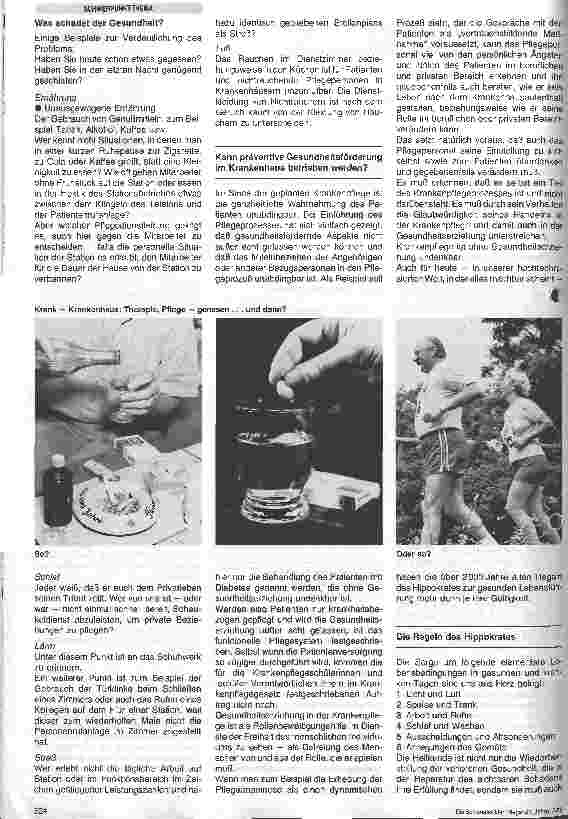 Vorschauseite 2: Welche Interationsmöglichkeiten hat die Gesundheitserziehung in der Krankenpflege