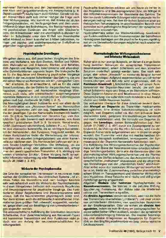 Vorschauseite 2: Wie wirken Psychopharmaka