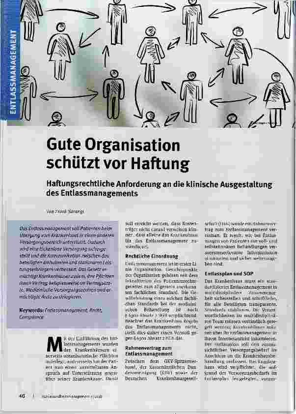 Vorschauseite 1: Gute Organisation schützt vor Haftung