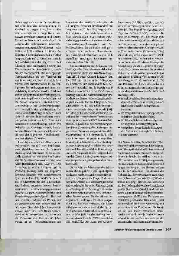 Vorschauseite 2: Zusammenhänge zwischen den kognitiven Leistungen in einem Demenzscreening (SKT) und in einem Intelligenztest (WAIS-IV)