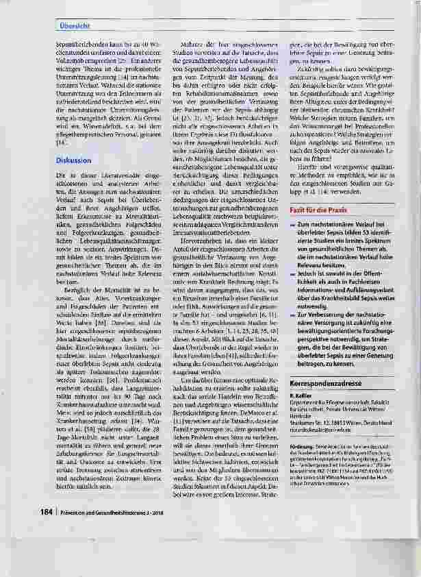 Vorschauseite 6: Nachstationärer Verlauf bei überlebter Sepsis