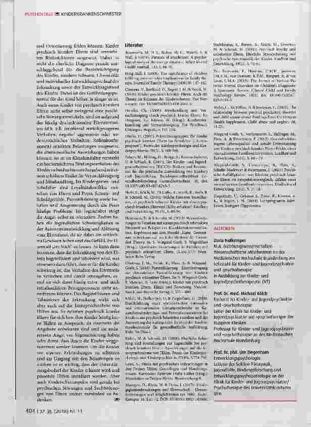 Vorschauseite 5: Einfluss psychisch kranker und suchtkranker Eltern auf die kindliche Entwicklung