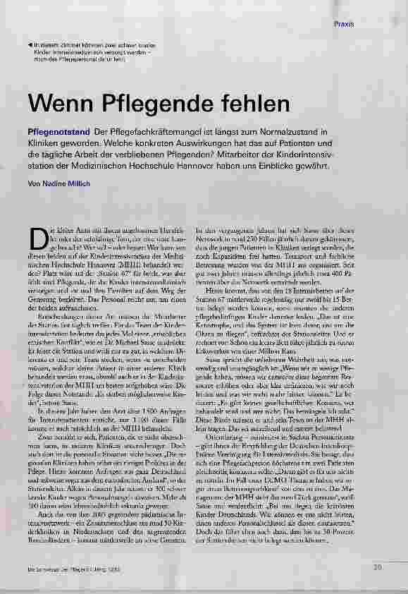 Vorschauseite 1: Wenn Pflegende fehlen