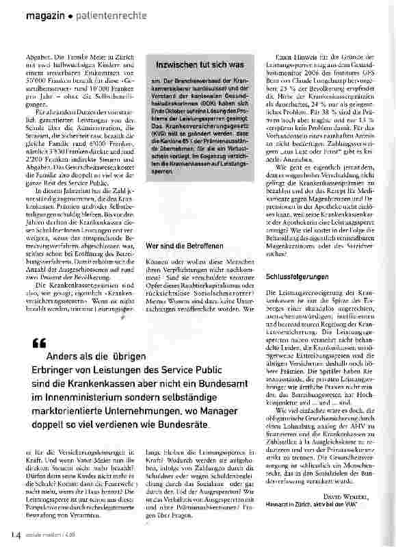 Vorschauseite 2: Leistungsverweigerung der Krankenkassen