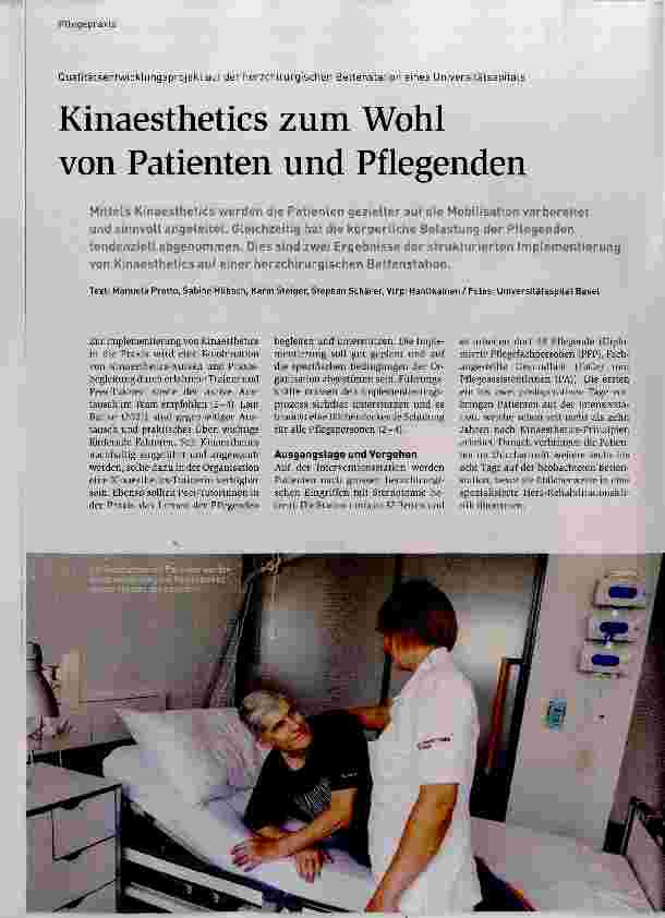 Vorschauseite 1: Kinaesthetics zum Wohl von Patienten und Pflegenden