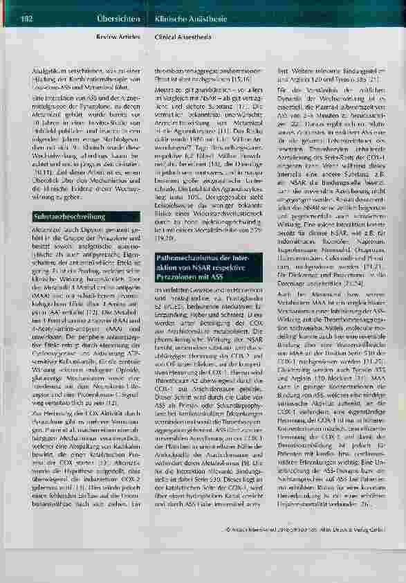 Vorschauseite 2: Mechanismen und klinische Relevanz der Medikamenteninteraktion von Metamizol und Acetylsalicylsäure