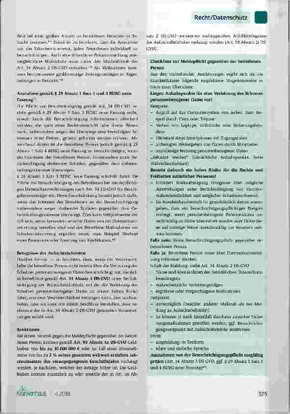 Vorschauseite 6: Informationspflichten der Krankenbei Datenschutzverletzungen