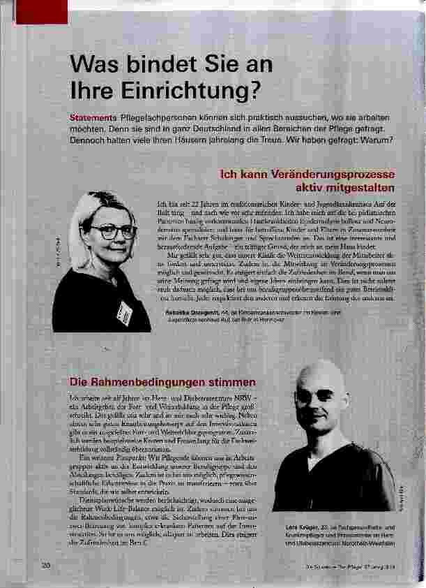 Vorschauseite 2: Was bindet Sie an Ihre Einrichtung?