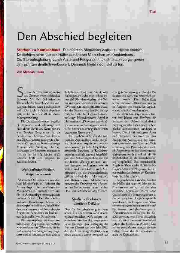 Vorschauseite 1: Den Abschied begleiten