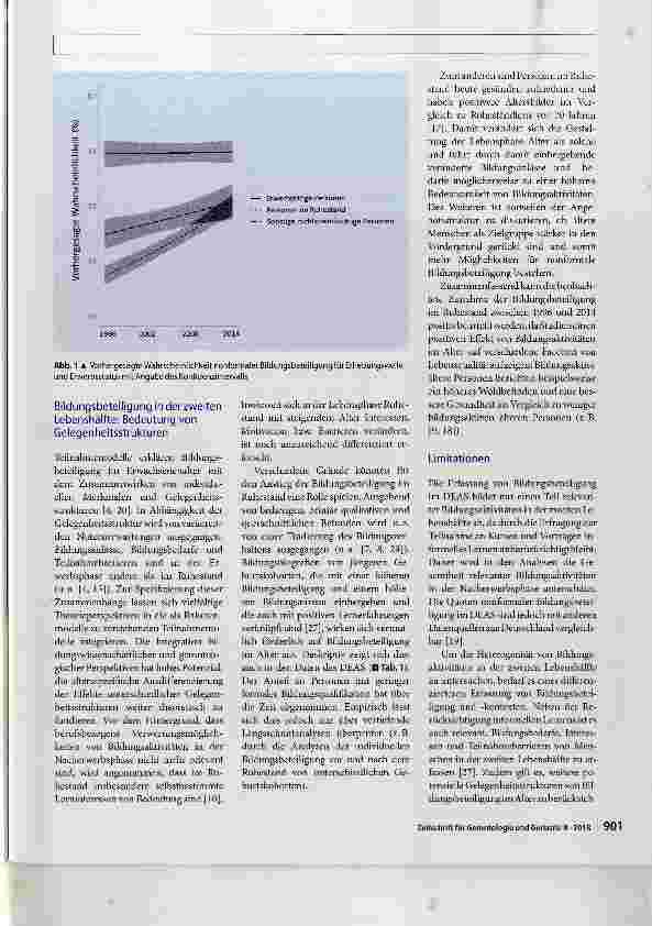 Vorschauseite 5: Trends in non-formaler Bildungsbeteiligung in der zweiten Lebenshälfte