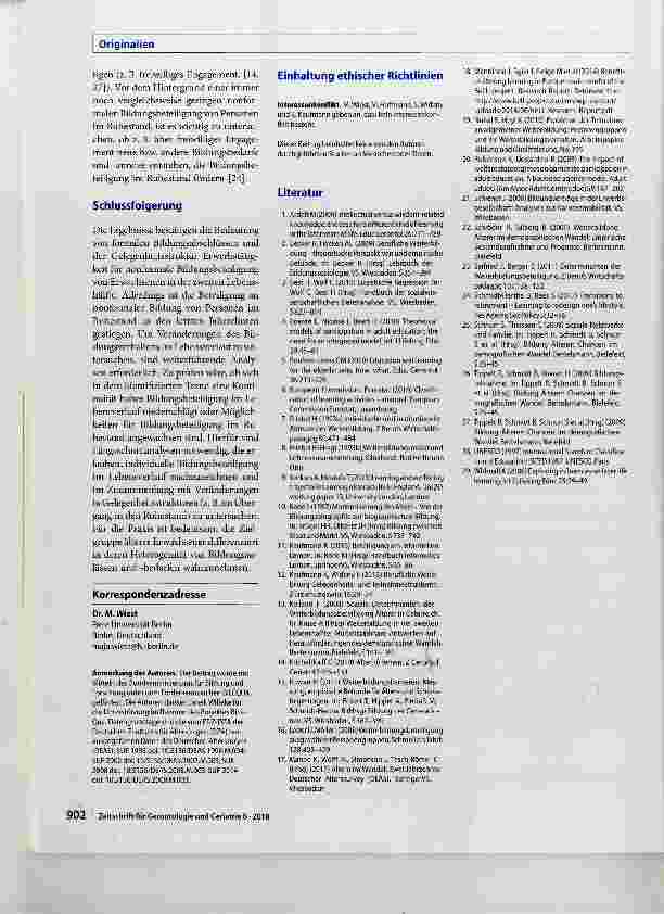 Vorschauseite 6: Trends in non-formaler Bildungsbeteiligung in der zweiten Lebenshälfte
