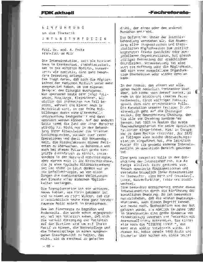 Vorschauseite 1: Einführung in die Thematik Intensivmedizin