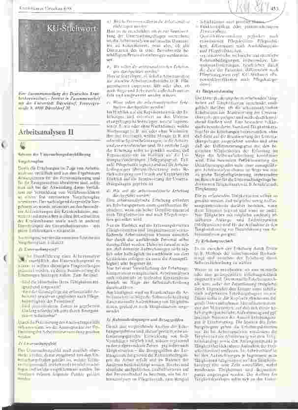Vorschauseite 1: Arbeitsanalysen II