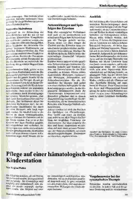 Vorschauseite 2: Behandlung der Leukämie im Kindesalter