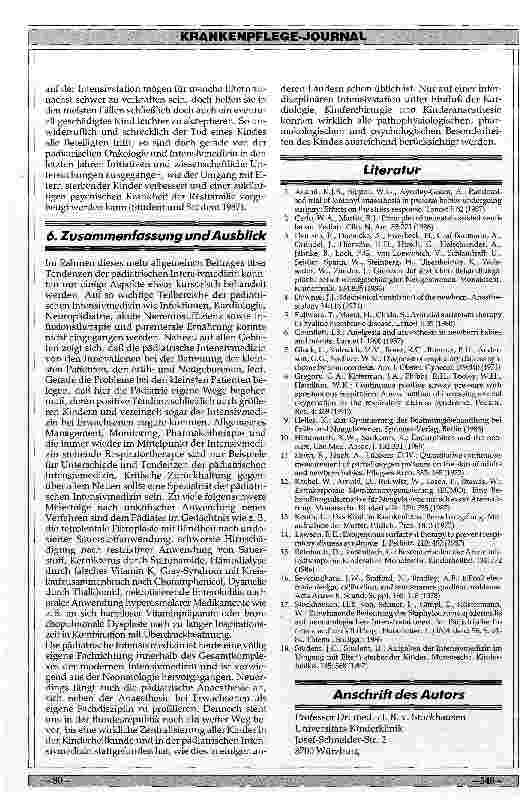 Vorschauseite 6: Tendenzen in der pädiatrischen Intensivmedizin