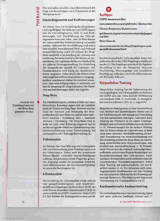Vorschauseite 5: Physiotherapie und Training bei Patienten mit COPD