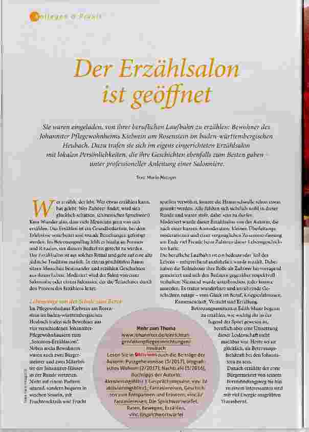 Vorschauseite 1: Der Erzählsalon ist geöffnet