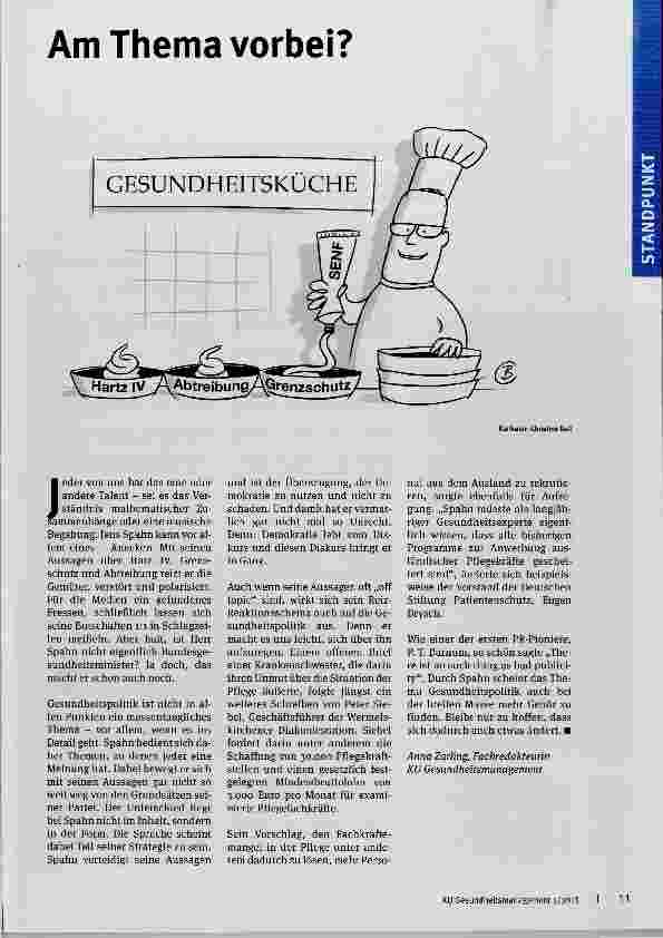 Vorschauseite 1: Am Thema vorbei?
