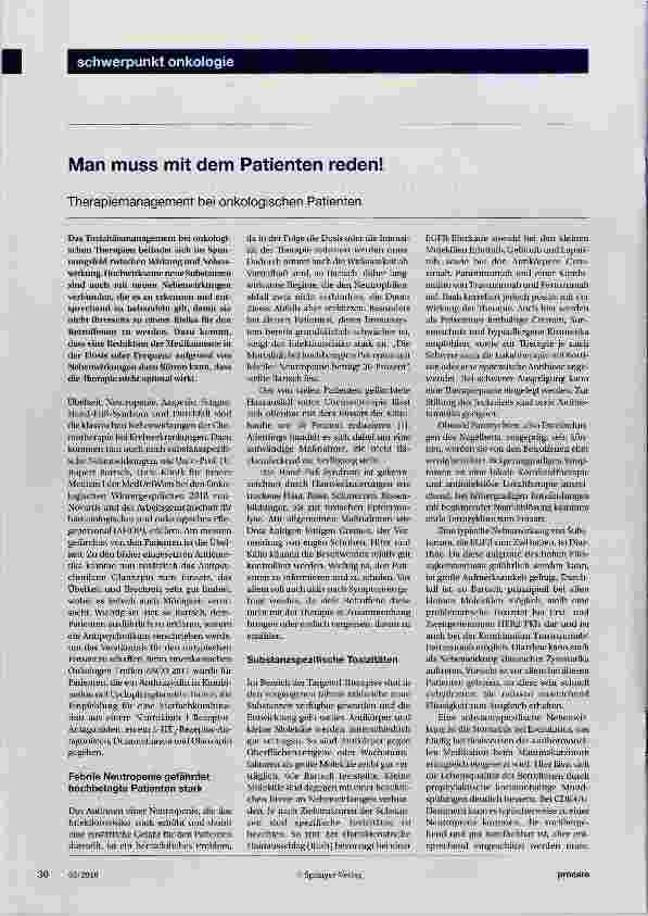 Vorschauseite 1: Man muss mit dem Patienten reden!