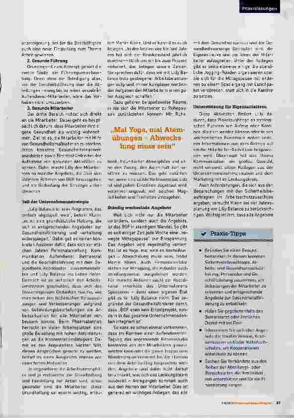 Vorschauseite 2: Kein Abspul-Programm, sondern eine Grundhaltung