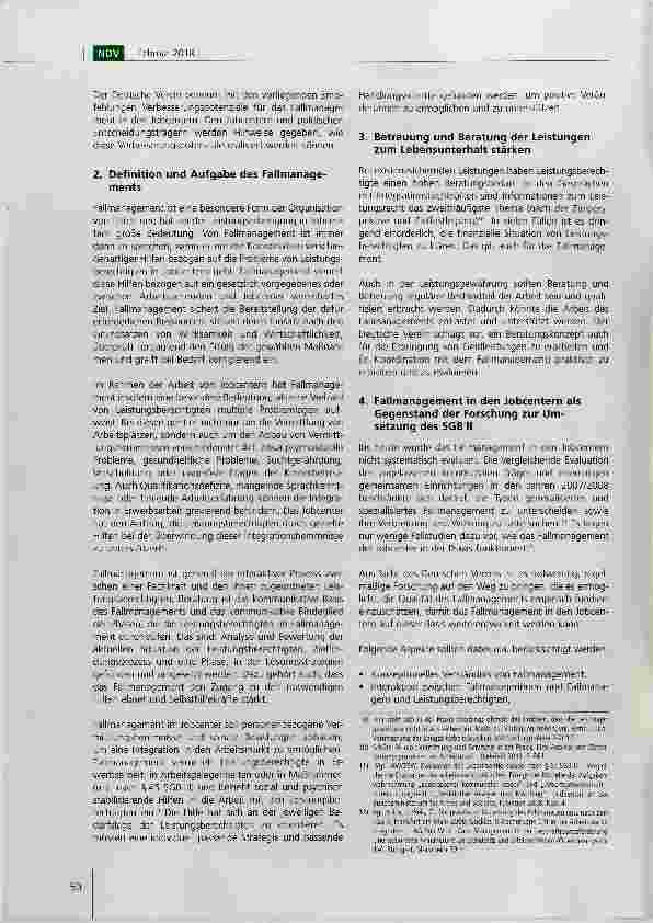 Vorschauseite 2: Empfehlungen des Deutschen Vereins zum Fallmanagement im Jobcenter
