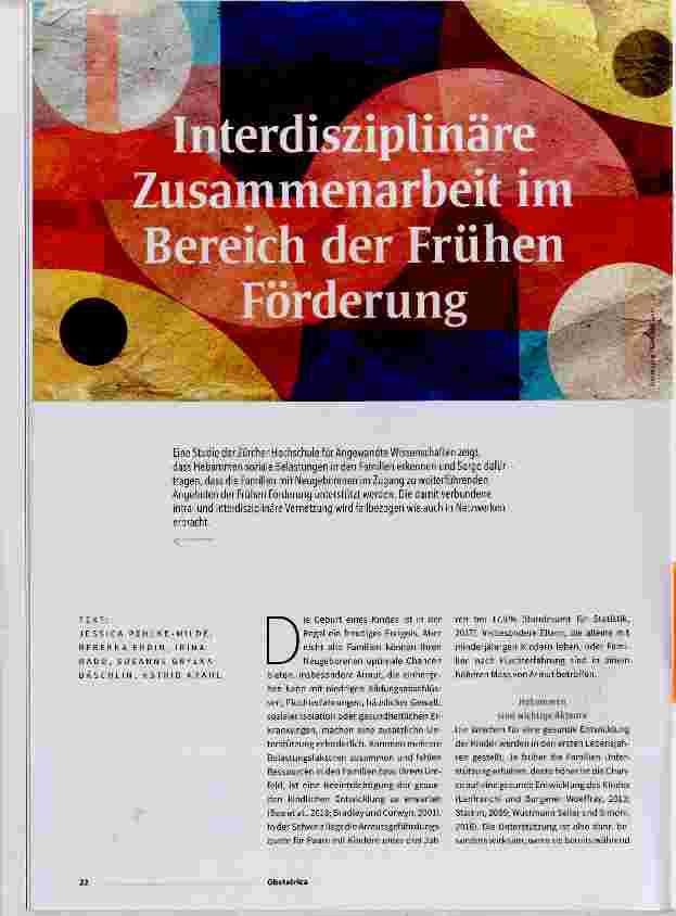 Vorschauseite 1: Interdisziplinäre Zusammenarbeit im Bereich der Frühen Förderung