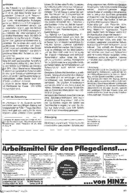 Vorschauseite 2: Umgang mit zytostatika Ergebnisse eines interdisziplinären Workshops