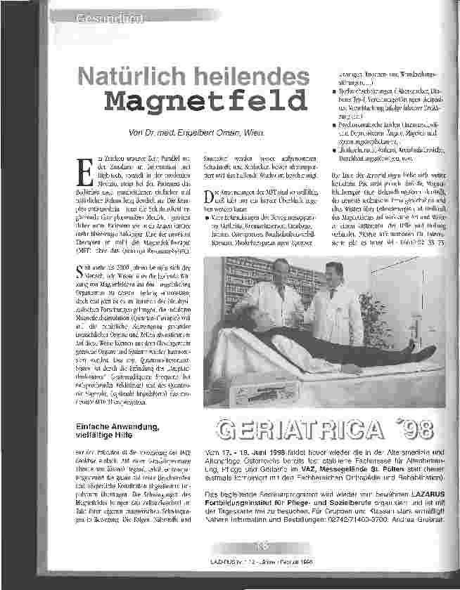 Vorschauseite 1: Natürlich heilendes Magnetfeld