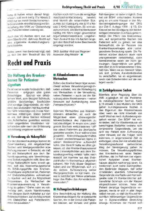 Vorschauseite 3: Fehlbelegungen: Urteil schränkt MDK-Befugnis ein Rechtssprechung